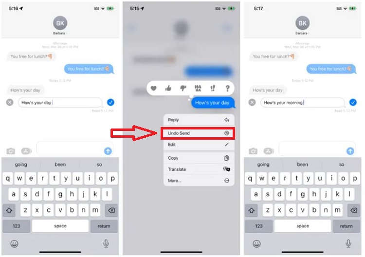 Cách thu hồi tin nhắn iMessage trên iPhone