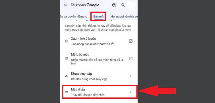 Tìm mật khẩu Google