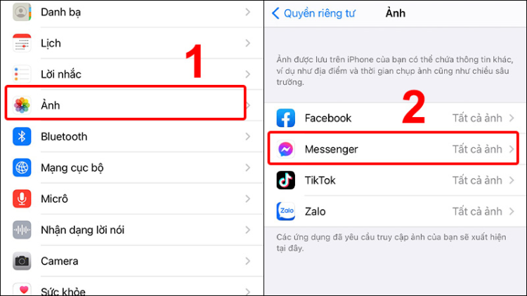 Trao quyền truy cập ios2