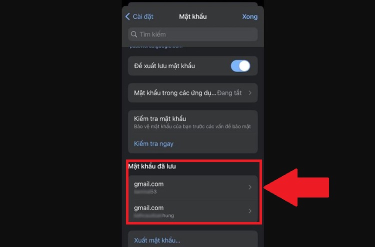 Xem lại mật khẩu Gmail trên iPhone với Google Chrome