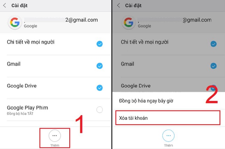 Xóa tài khoản Google trên Xiaomi bước 2