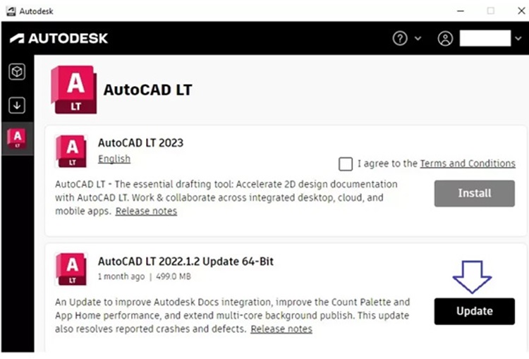 Cập nhật phiên bản Autocad mới